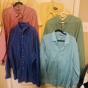 Bundle/Lot Men's Casual Button Down Shirts XXLg  Eddie Bauer, Bohio, etc.